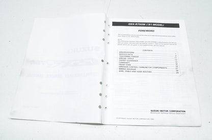 OEM Suzuki 99501-37130-03E GSXR750 Supplementary Service Manual