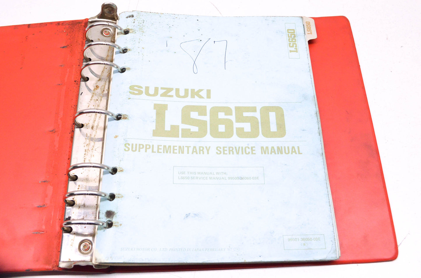 OEM Suzuki 99500-36050-03E Service Manual LS650 1986-2009
