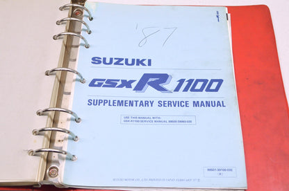 OEM Suzuki GSXR1100 Service Manual w/ Supplement