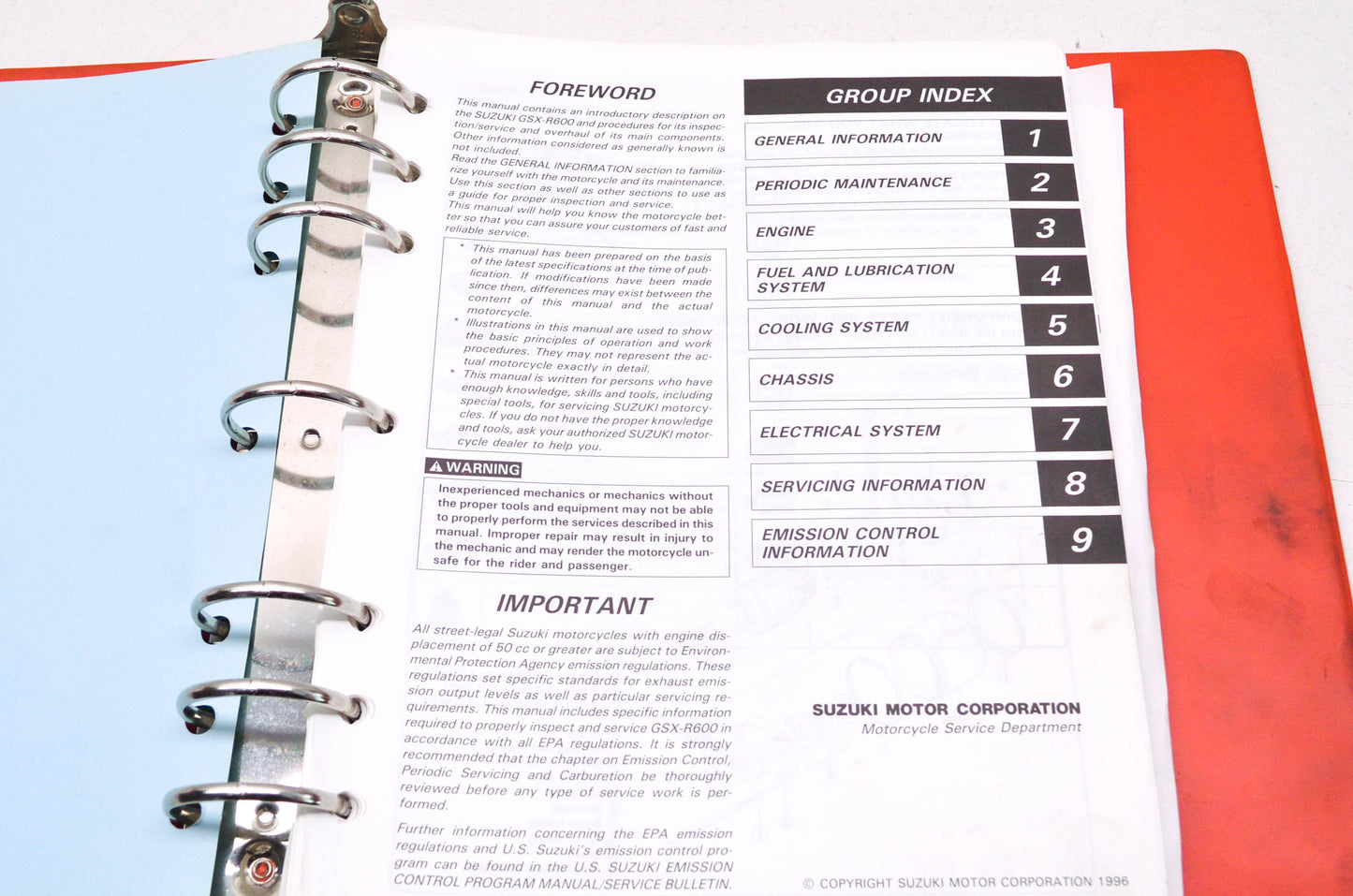 OEM Suzuki 99500-35060-03E GSX-R600 Service Manual