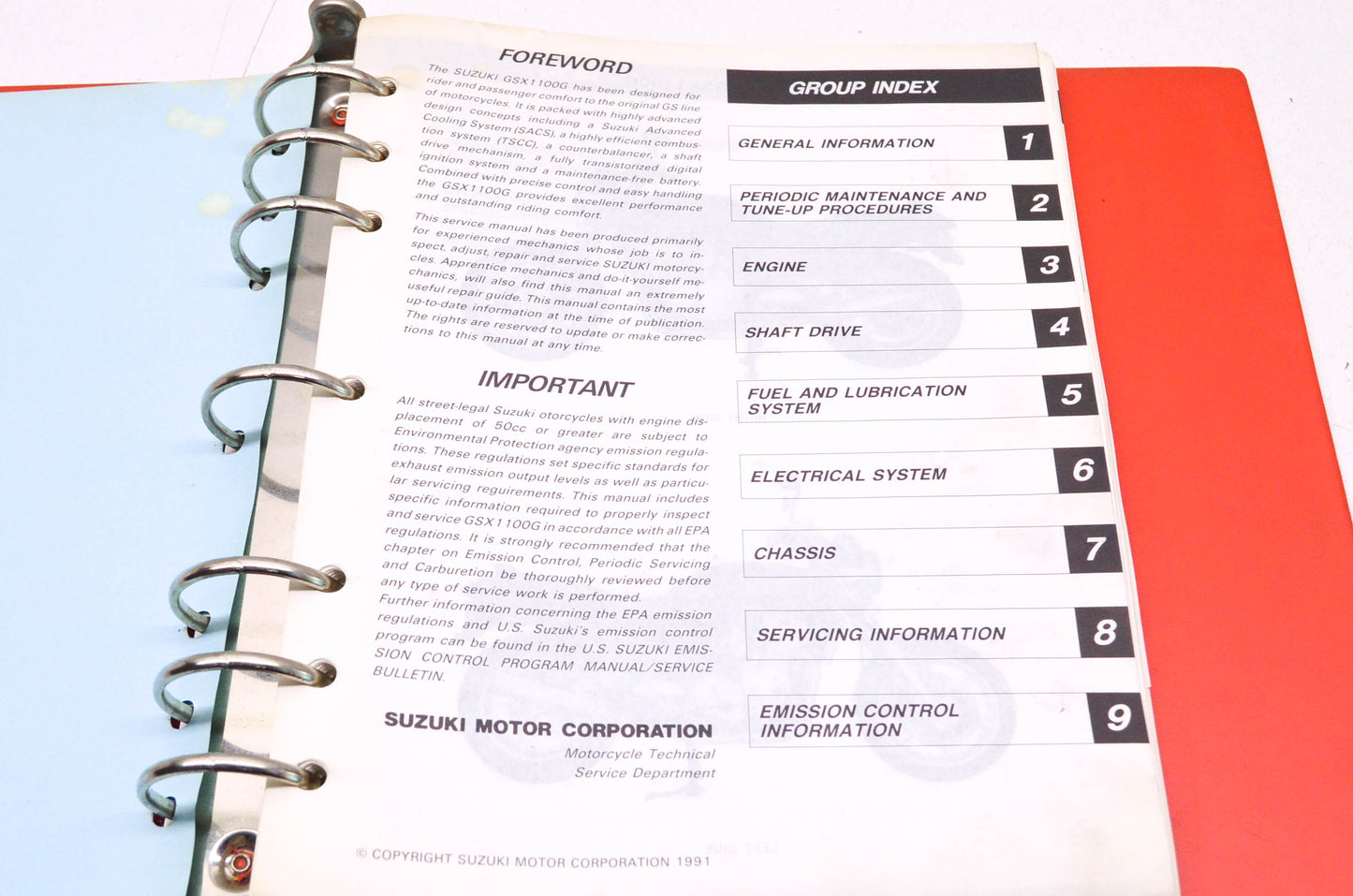 OEM Suzuki GSX1100G Service Manual