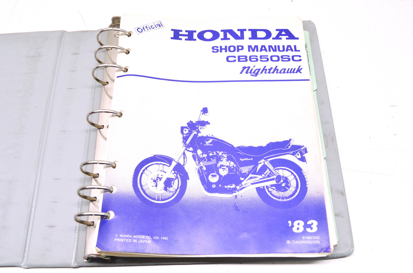 OEM Honda 1983 CB650SC Nighthawk Shop Manual