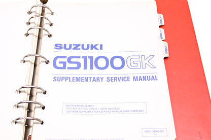 OEM Suzuki GS1100G Service Manual w/ Supplements