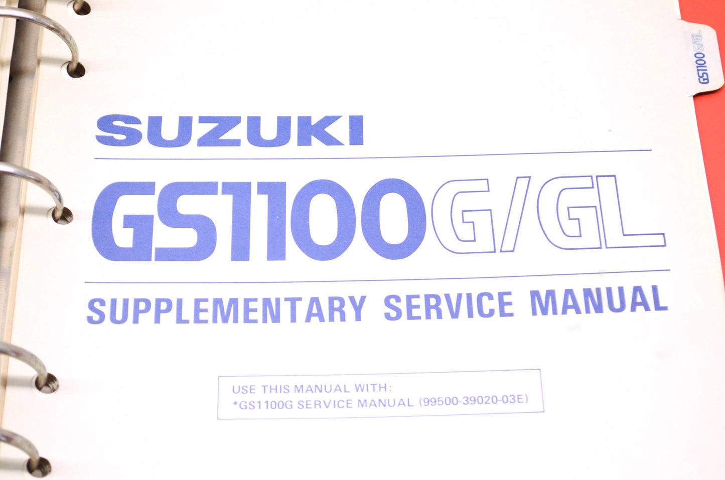 OEM Suzuki GS1100G Service Manual w/ Supplements