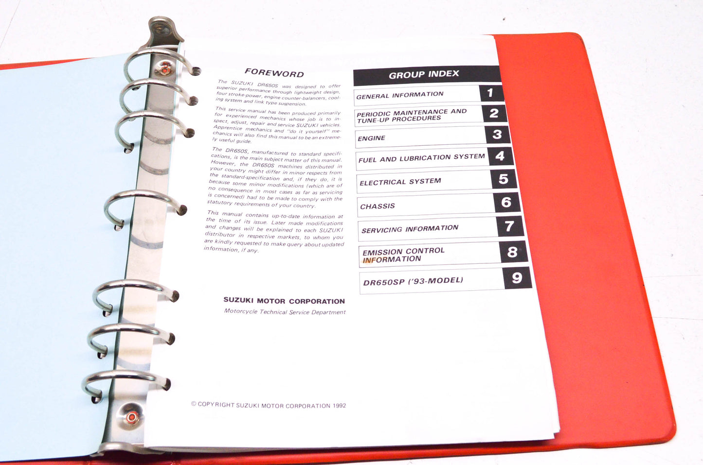 OEM Suzuki 99500-46020-03E DR650S Service Manual