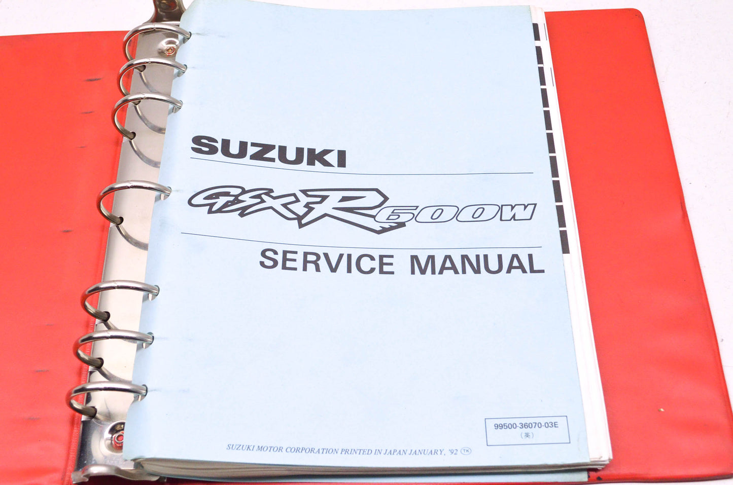OEM Suzuki 99500-36070-03E R600W Service Manual