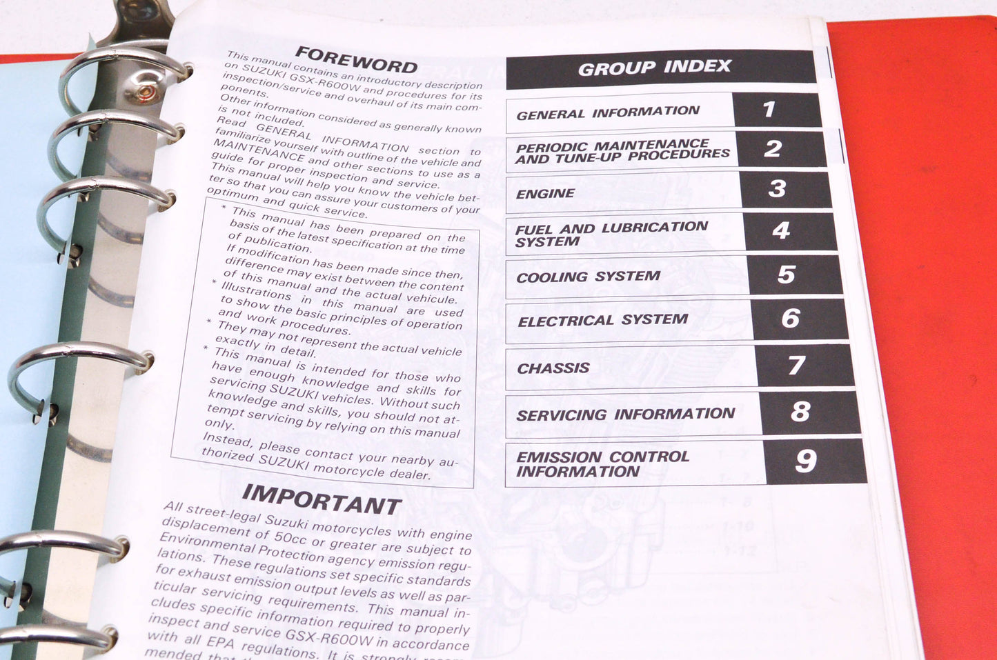 OEM Suzuki 99500-36070-03E R600W Service Manual
