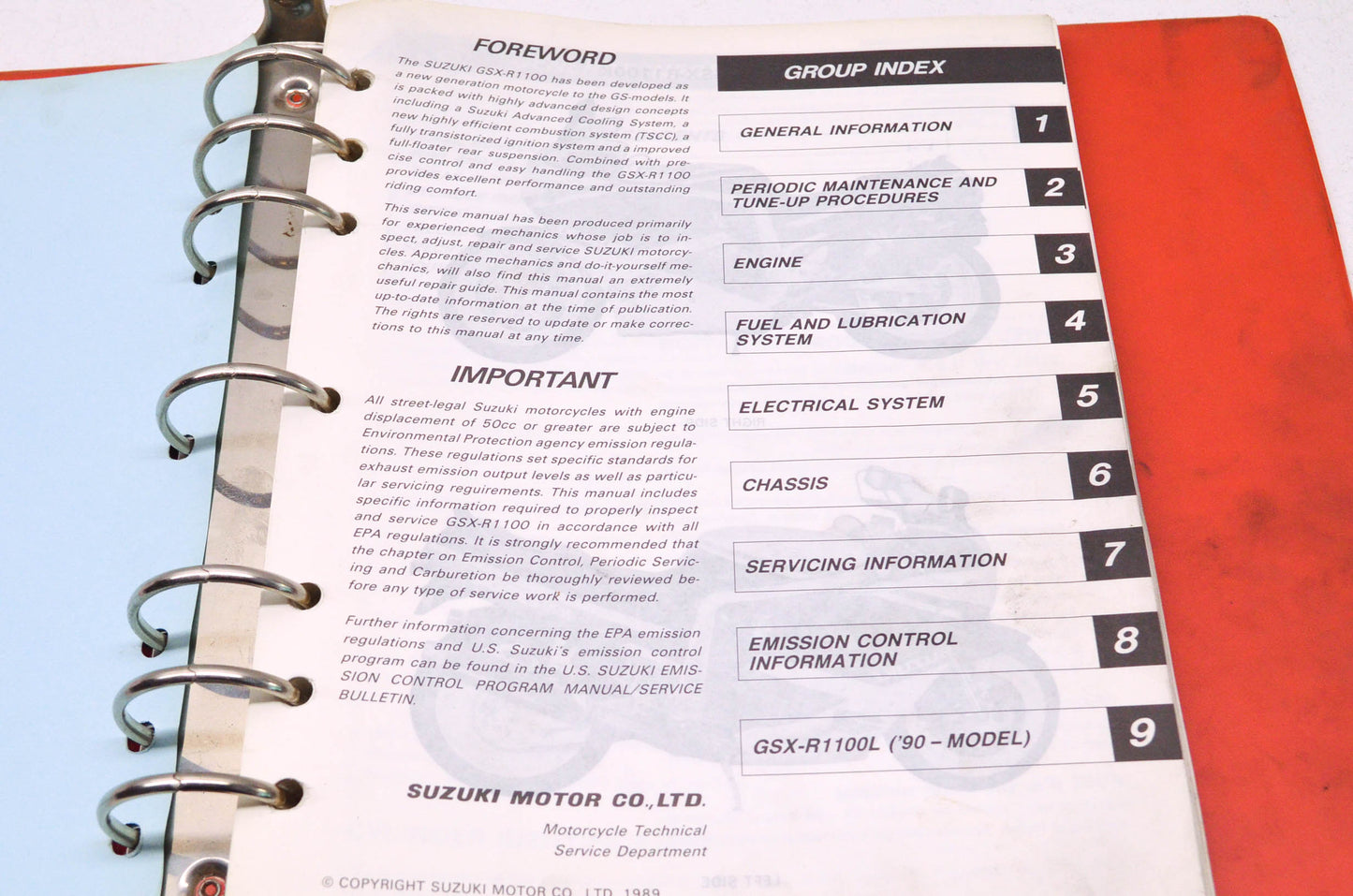 OEM Suzuki GSXR1100 Service Manual