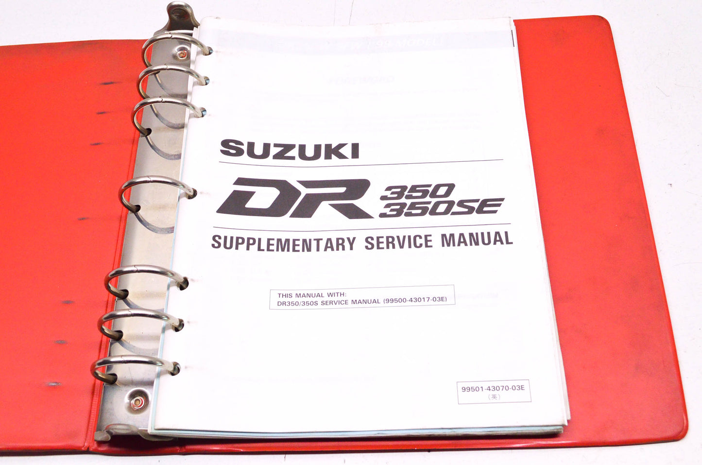 OEM Suzuki 99501-43070-03E DR350/S Service Manual
