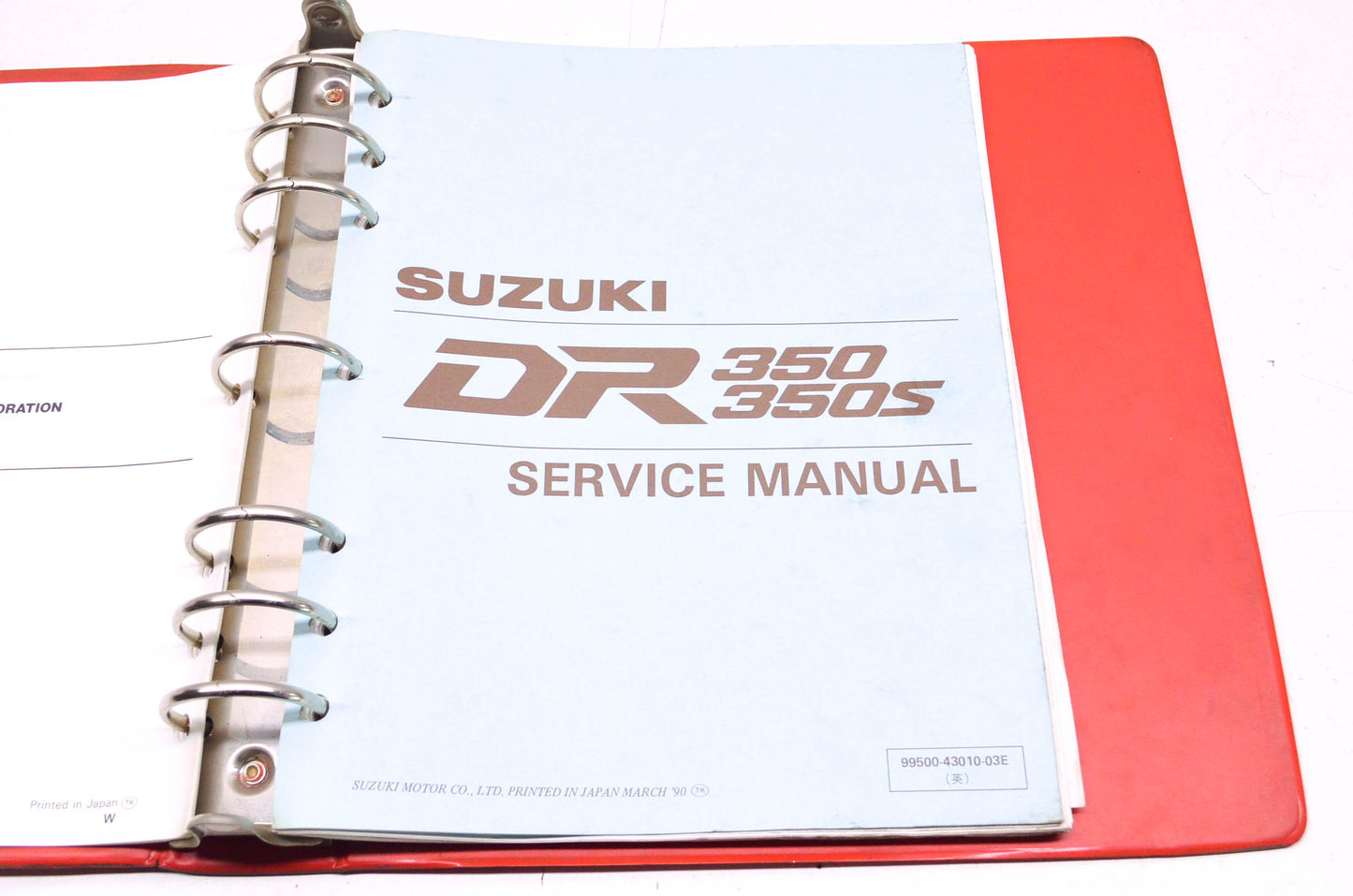 OEM Suzuki 99501-43070-03E DR350/S Service Manual