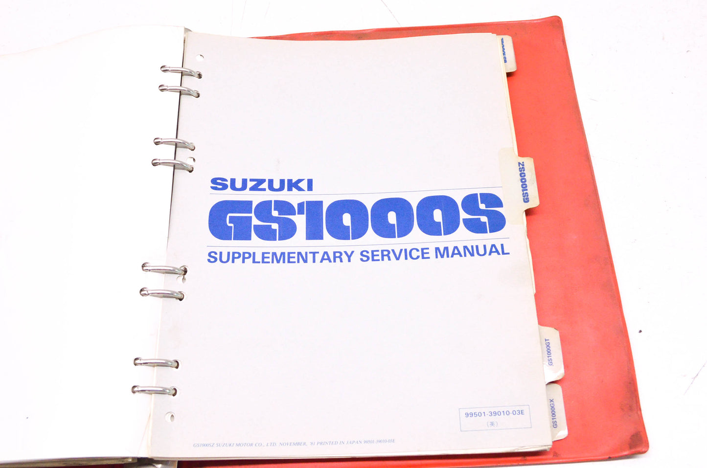 OEM Suzuki GS1000/E/S/G/L/GL Service Manual w/ Supplements