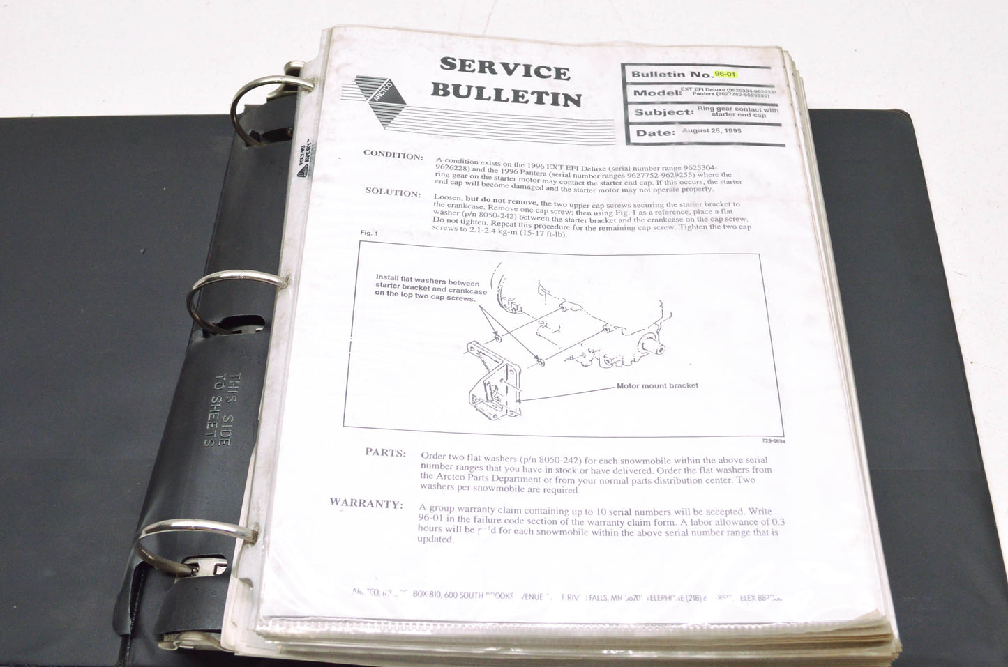 OEM Arctic Cat 96-05 Service Bulletins