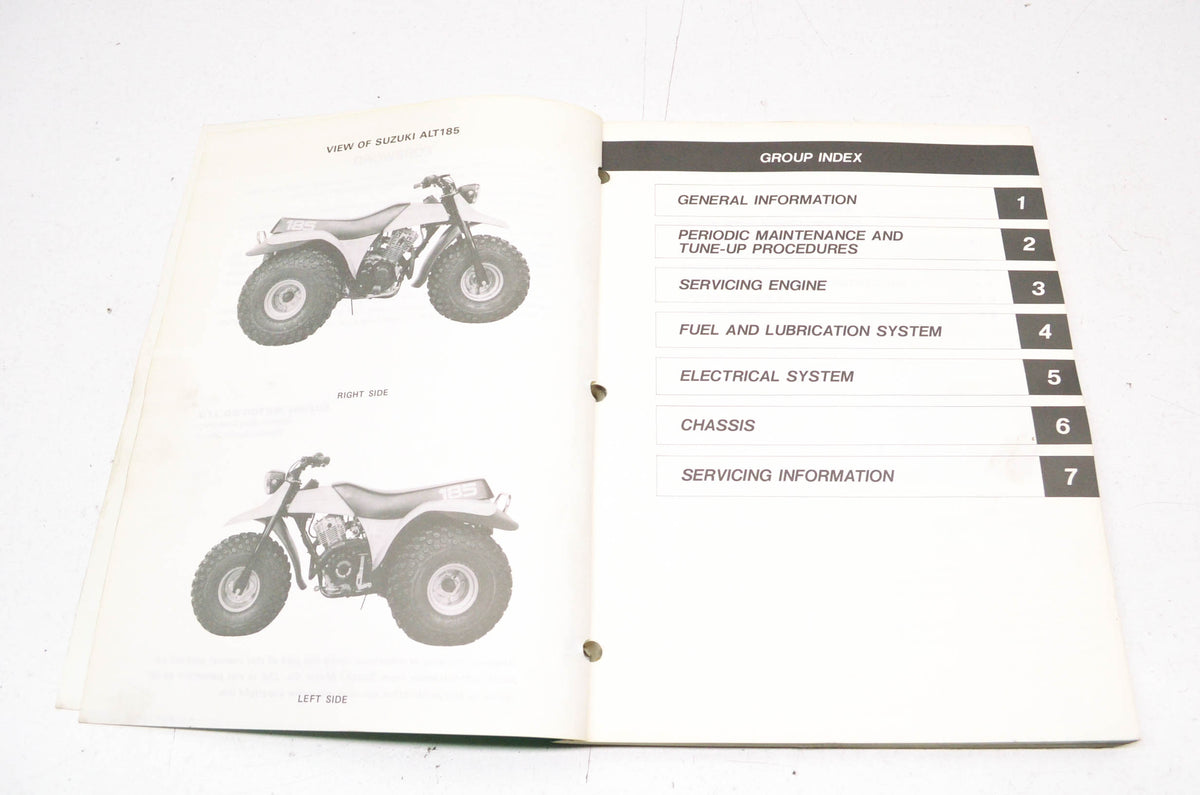 OEM Suzuki 99500-41060-01E ALT185 Service Manual