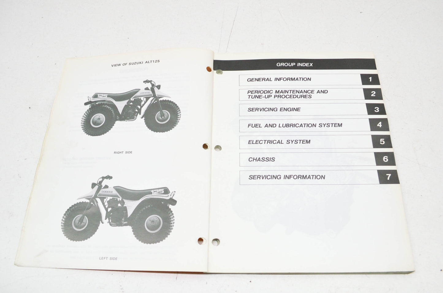 OEM Suzuki 99500-41020-03E Service Manual ALT125 1983-86