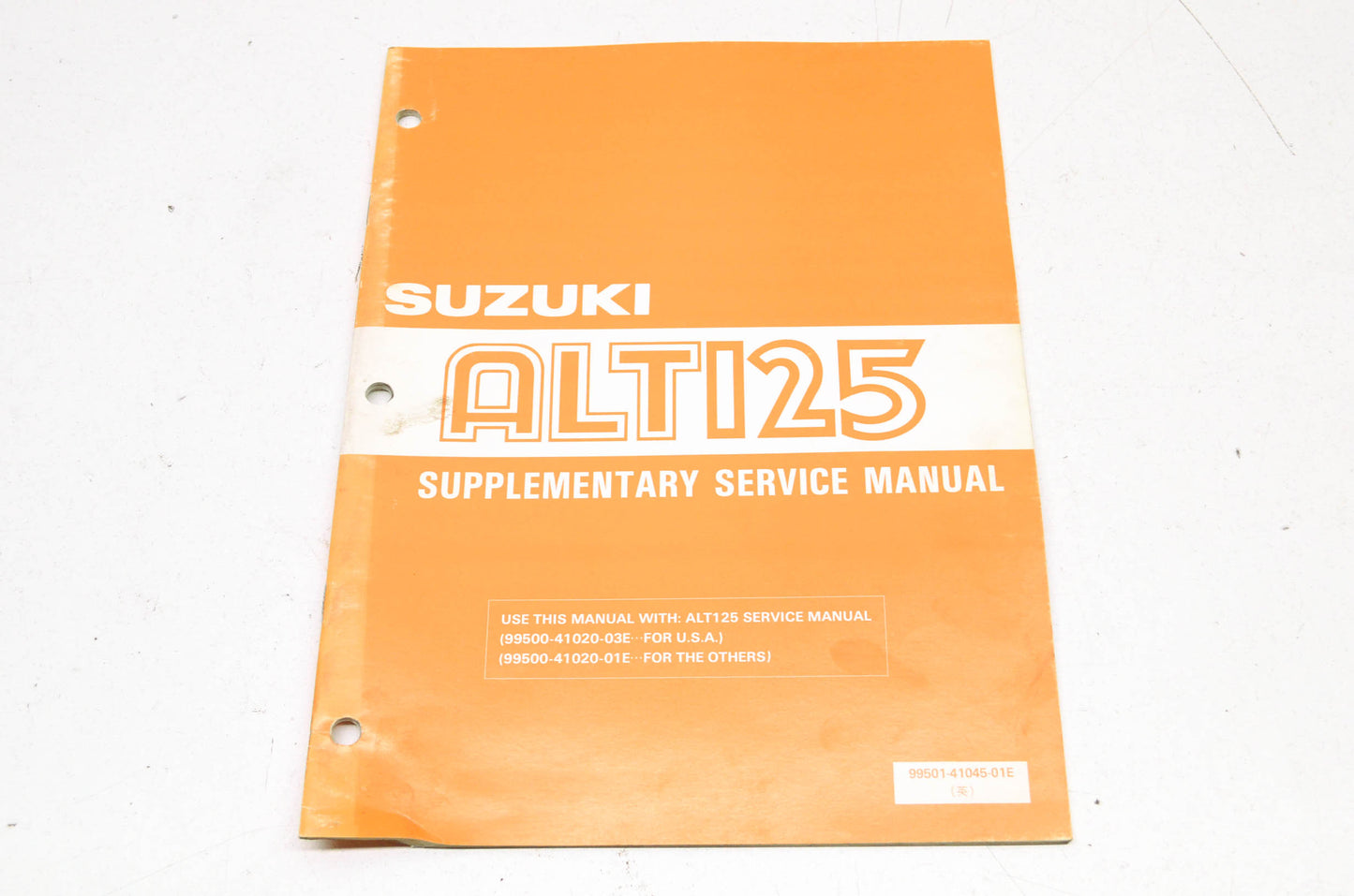 OEM Suzuki 99501-41045-01E ALT125 Supplementary Service Manual