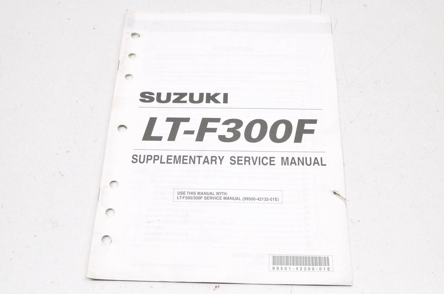 OEM Suzuki 99501-42200-01E LT-F300F Supplementary Service Manual