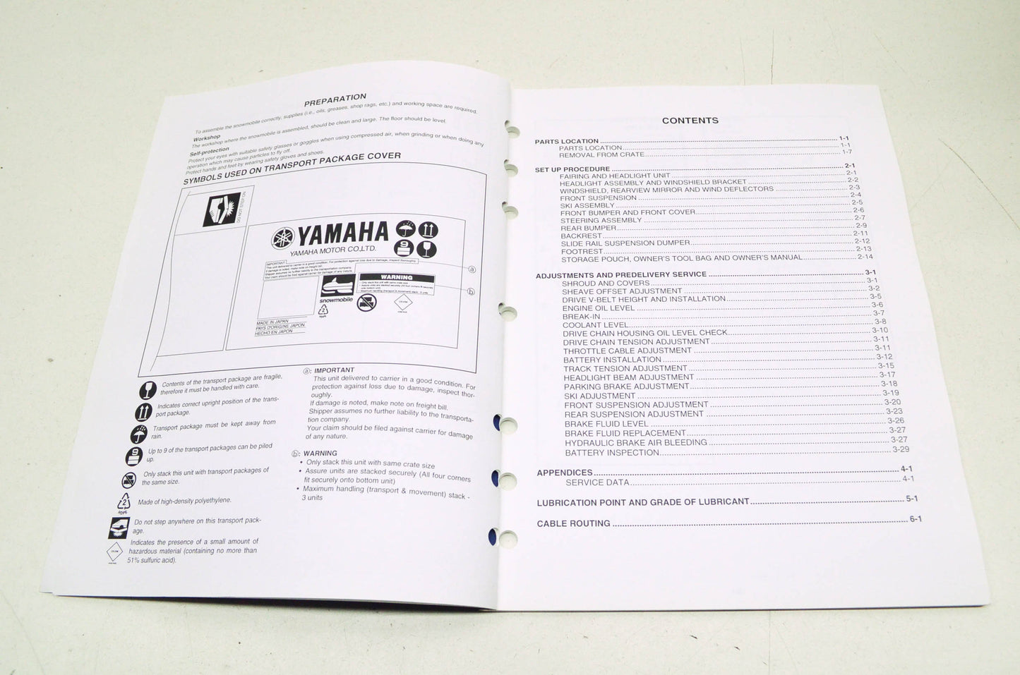OEM Yamaha LIT-12668-02-79 RST90GTY Assembly Manual NOS