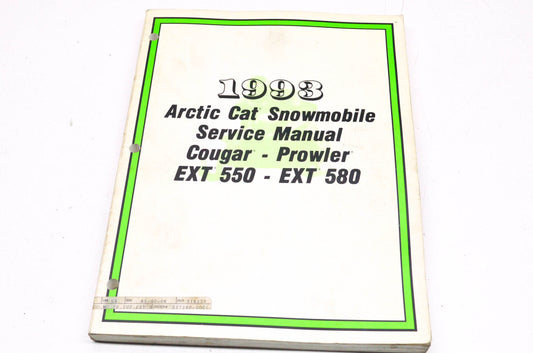 OEM Arctic Cat 2254-827 Service Manual '93 CO,MC,PR,2UP,EXT'S