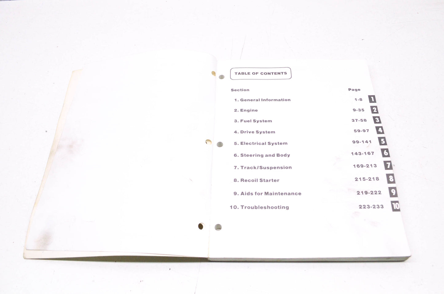 OEM Arctic Cat 2254-827 Service Manual '93 CO,MC,PR,2UP,EXT'S