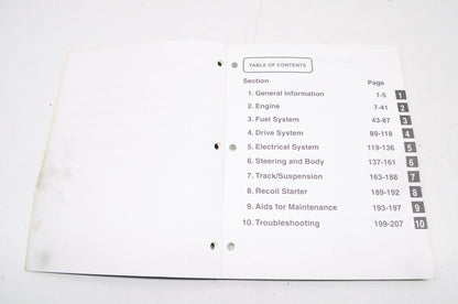 OEM Arctic Cat 2255-009 Service Manual '94 WC EFI'S