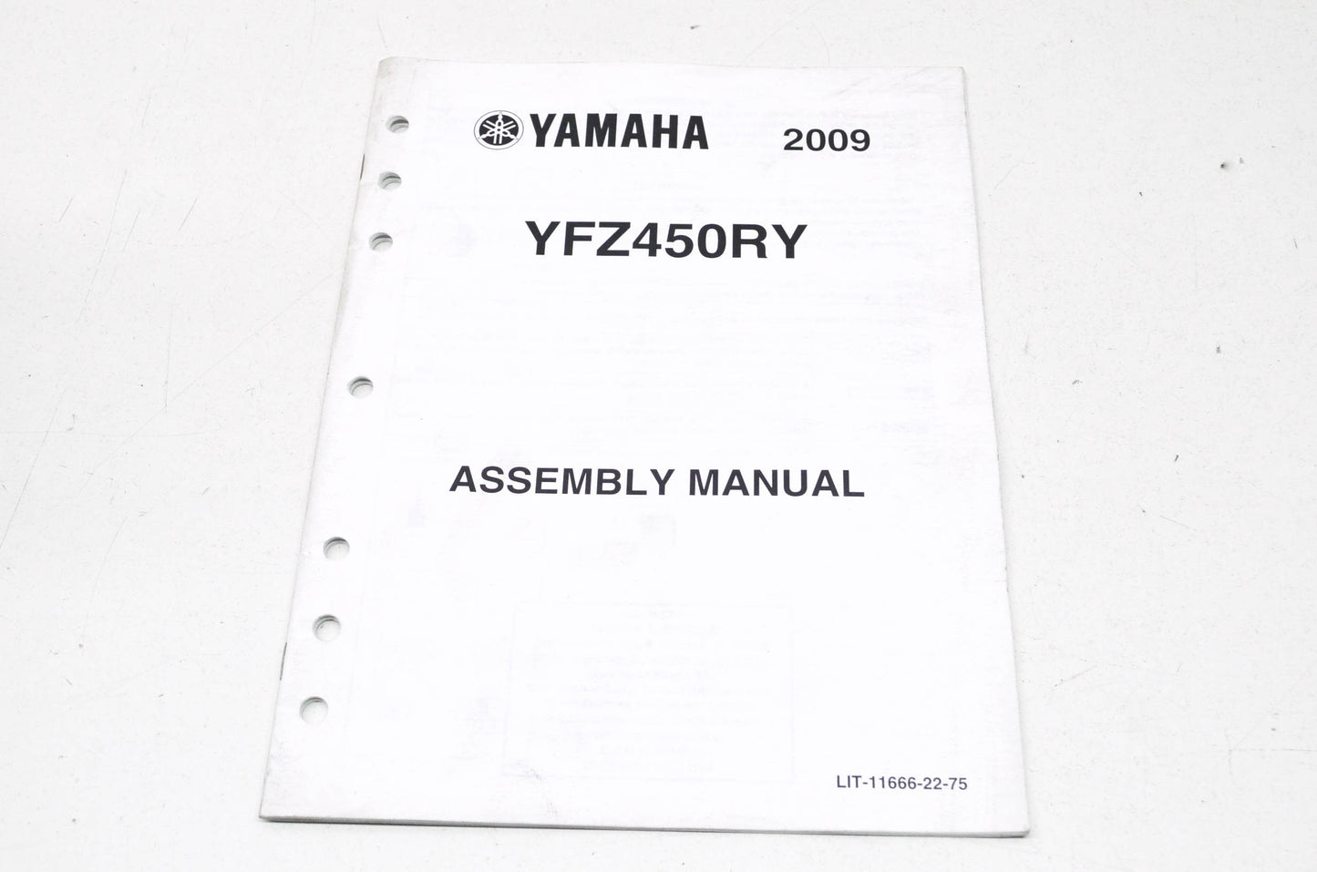 OEM Yamaha LIT-11666-22-75 YFZ450RY Assembly Manual