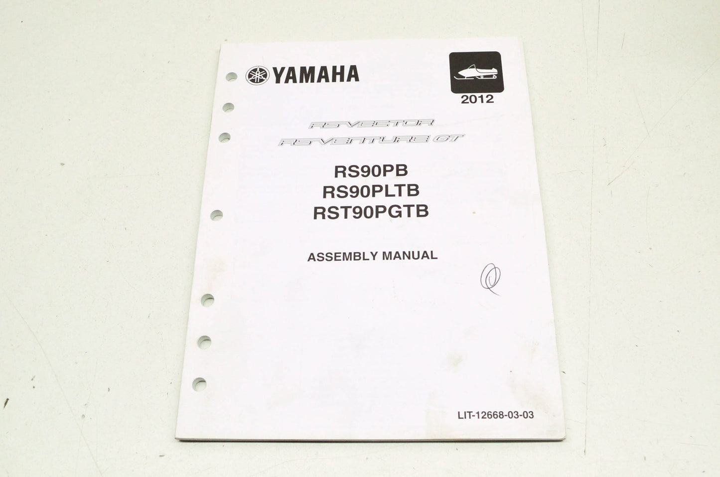 OEM Yamaha LIT-12668-03-03 RS90PB/PLTB & RST90P Assembly Manual NOS