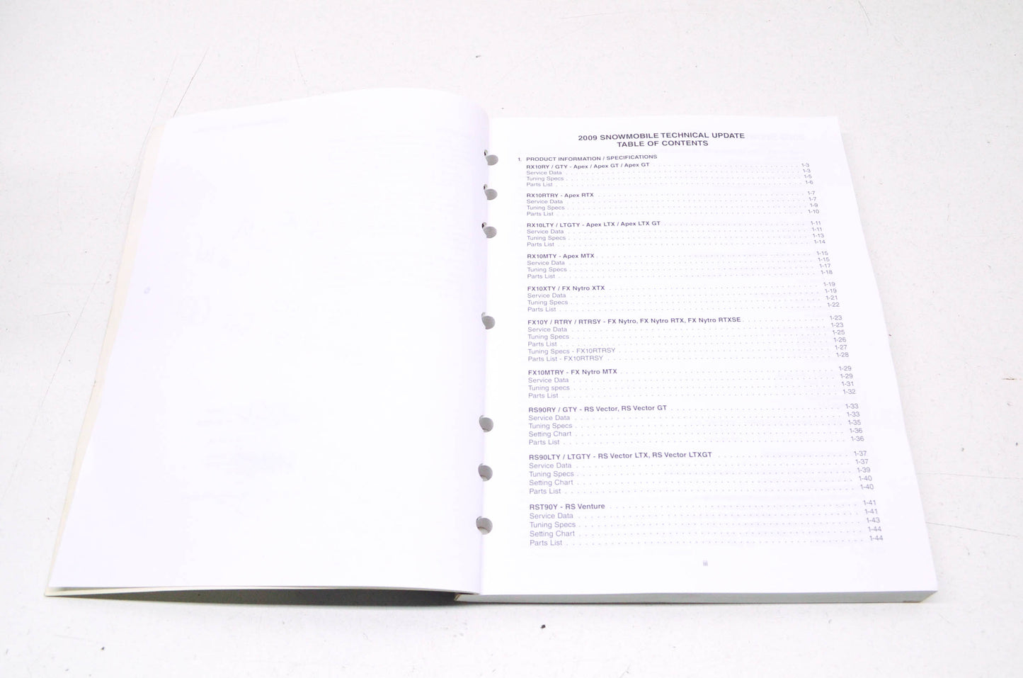 OEM Yamaha LIT-12468-00-09 Technical Update Manual 09 Snowmobile
