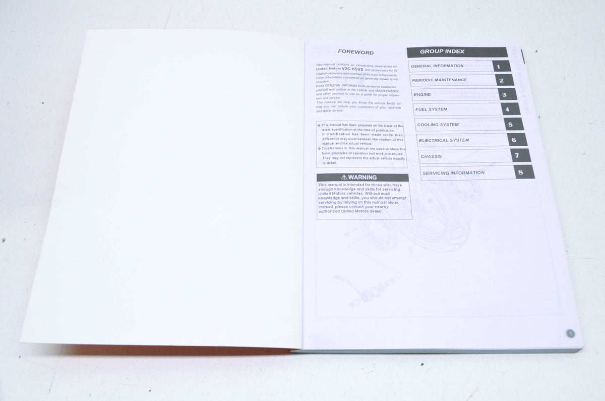 United Motors V2C 650S Service Manual
