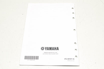 OEM Yamaha LIT-11666-23-40 WR450FA Assembly Manual NOS