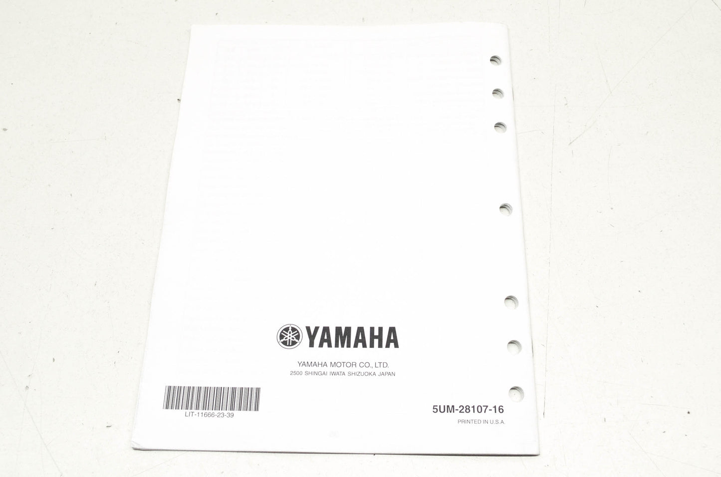 OEM Yamaha LIT-11666-23-39 WR250FA Assembly Manual NOS
