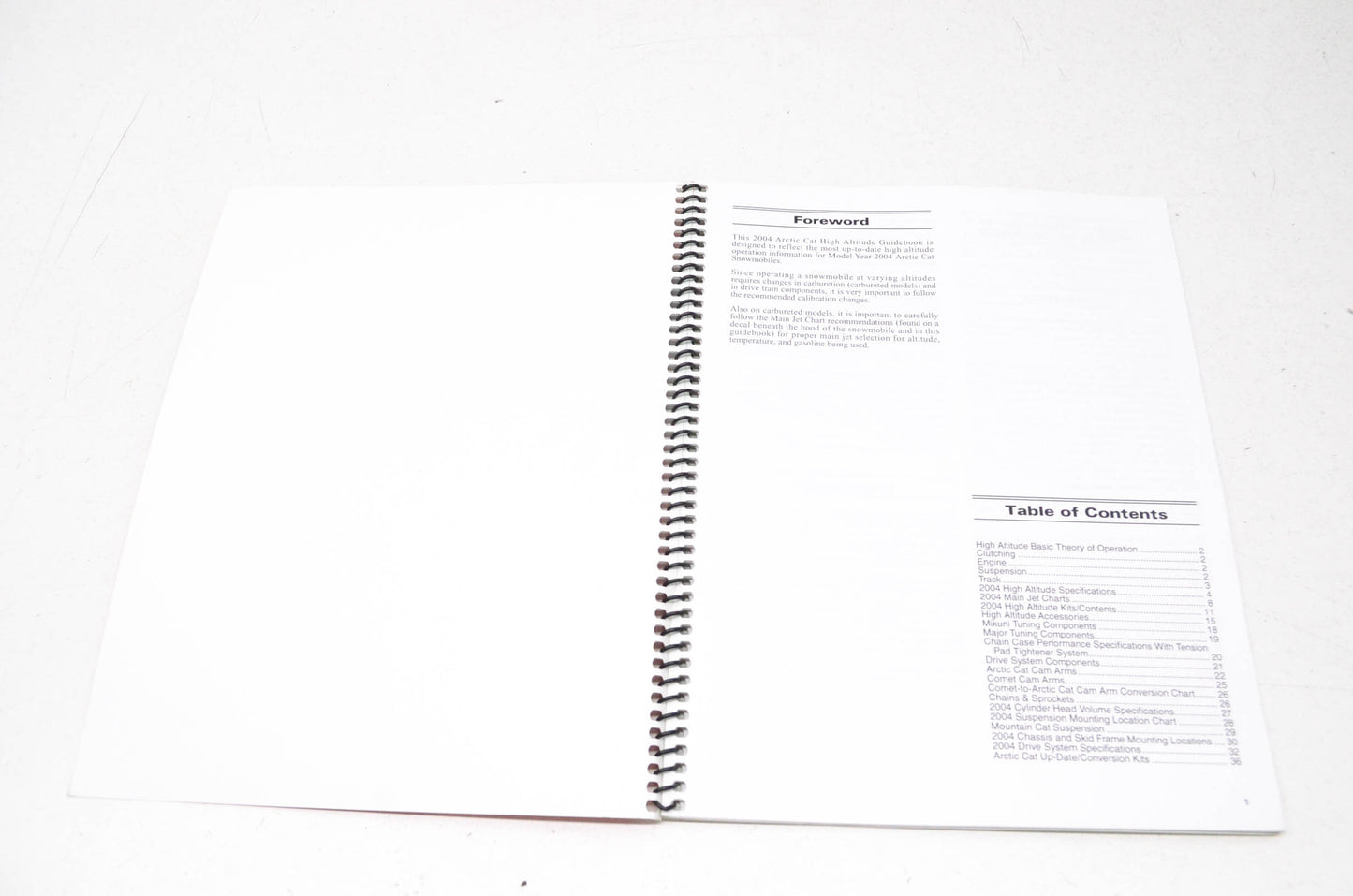 OEM Arctic Cat 2256-929 High Altitude Guidebook 2004