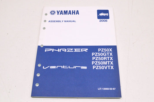 OEM Yamaha LIT-12668-02-67 PZ50X/GTX/MTX/RTX/VT Service Manual NOS