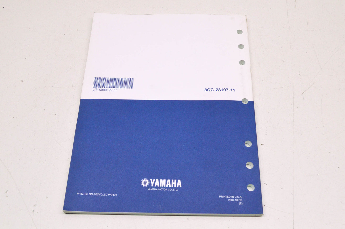 OEM Yamaha LIT-12668-02-67 PZ50X/GTX/MTX/RTX/VT Service Manual NOS