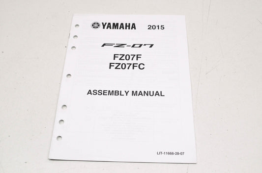 OEM Yamaha LIT-11666-28-07 Assembly Manual 2015 FZ-07 NOS