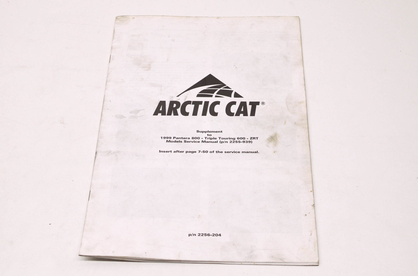 OEM Arctic Cat 2256-204 Service Manual Supplement 99 Triples