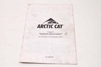 OEM Arctic Cat 2256-204 Service Manual Supplement 99 Triples