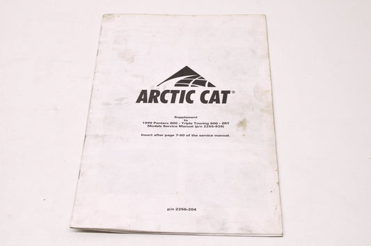 OEM Arctic Cat 2256-204 Service Manual Supplement 99 Triples
