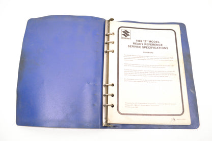 OEM Suzuki 99923-03821 1982 Z Model Ready Reference Service Specifications