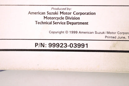 OEM Suzuki 99923-03991 1999 X Model Ready Reference Service Specifications