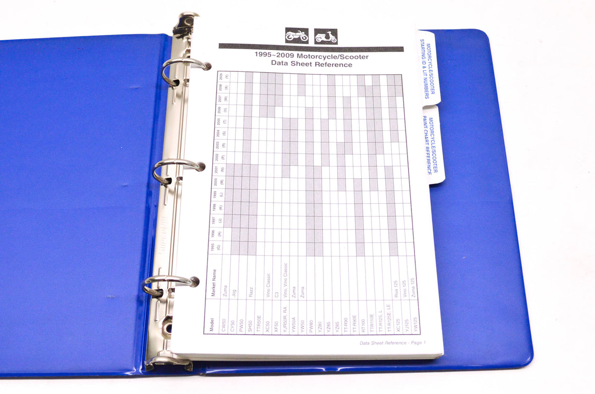 OEM Yamaha LIT-BINDR-SD-AL Service Data Reference Binder