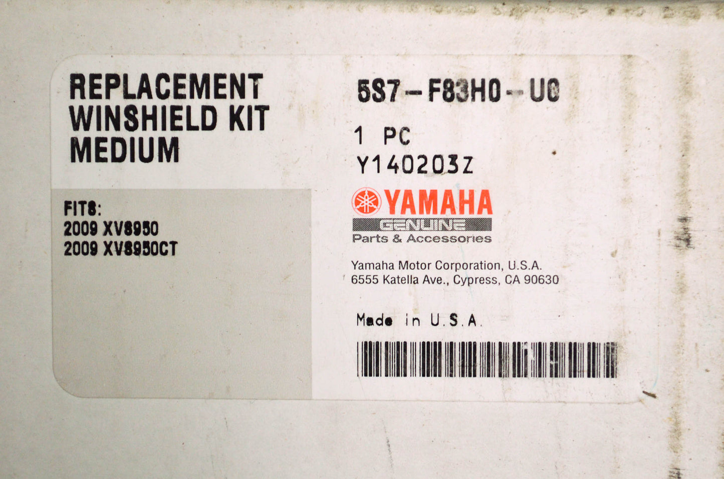 OEM Yamaha 5S7-F83H0-U0-00 Replacement Windshield