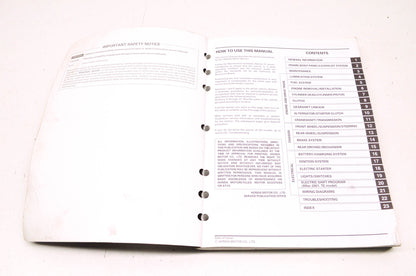 OEM Honda 1997-2002 TRX250 Fourtrax Recon Service Manual