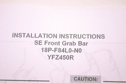 OEM Yamaha 18P-F84L0-N0 Front Grab Bar NOS