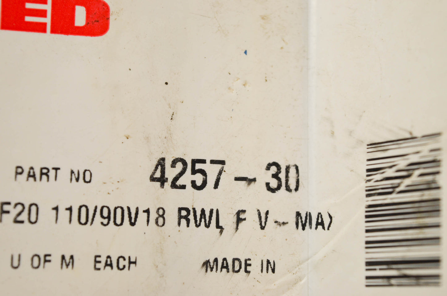 New Dunlop Qualifier F20 110/90-18 M/C 61V Front Tire NOS