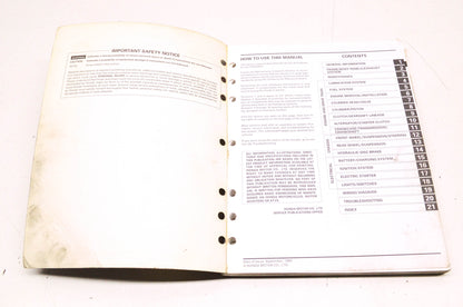 OEM Honda 1999-2002 TRX400EX Fourtrax Service Manual