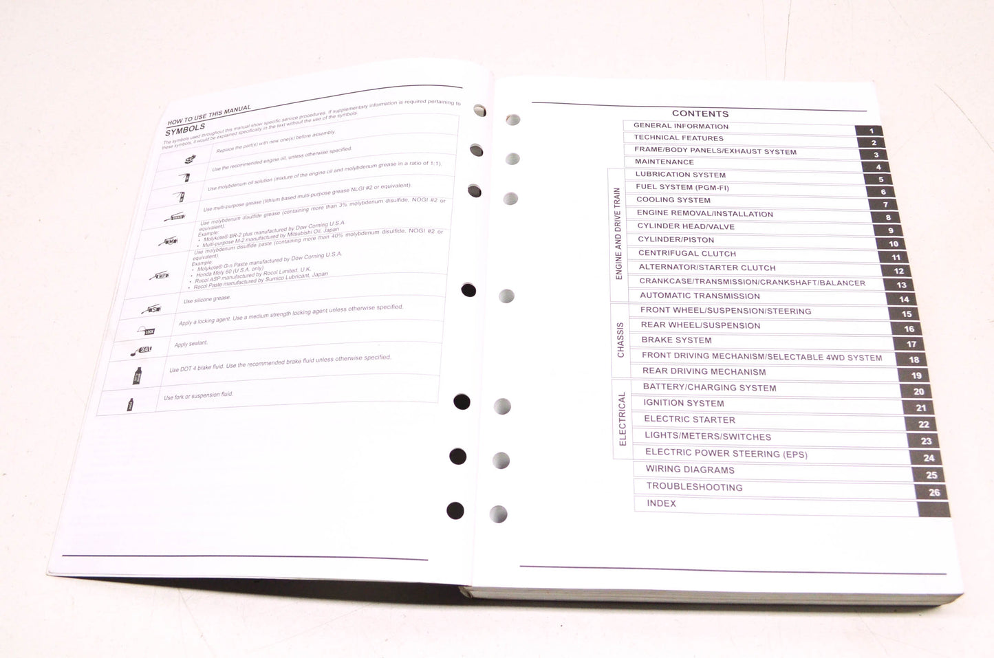 OEM Honda 61HP705 Service Manual TRX420 09-13