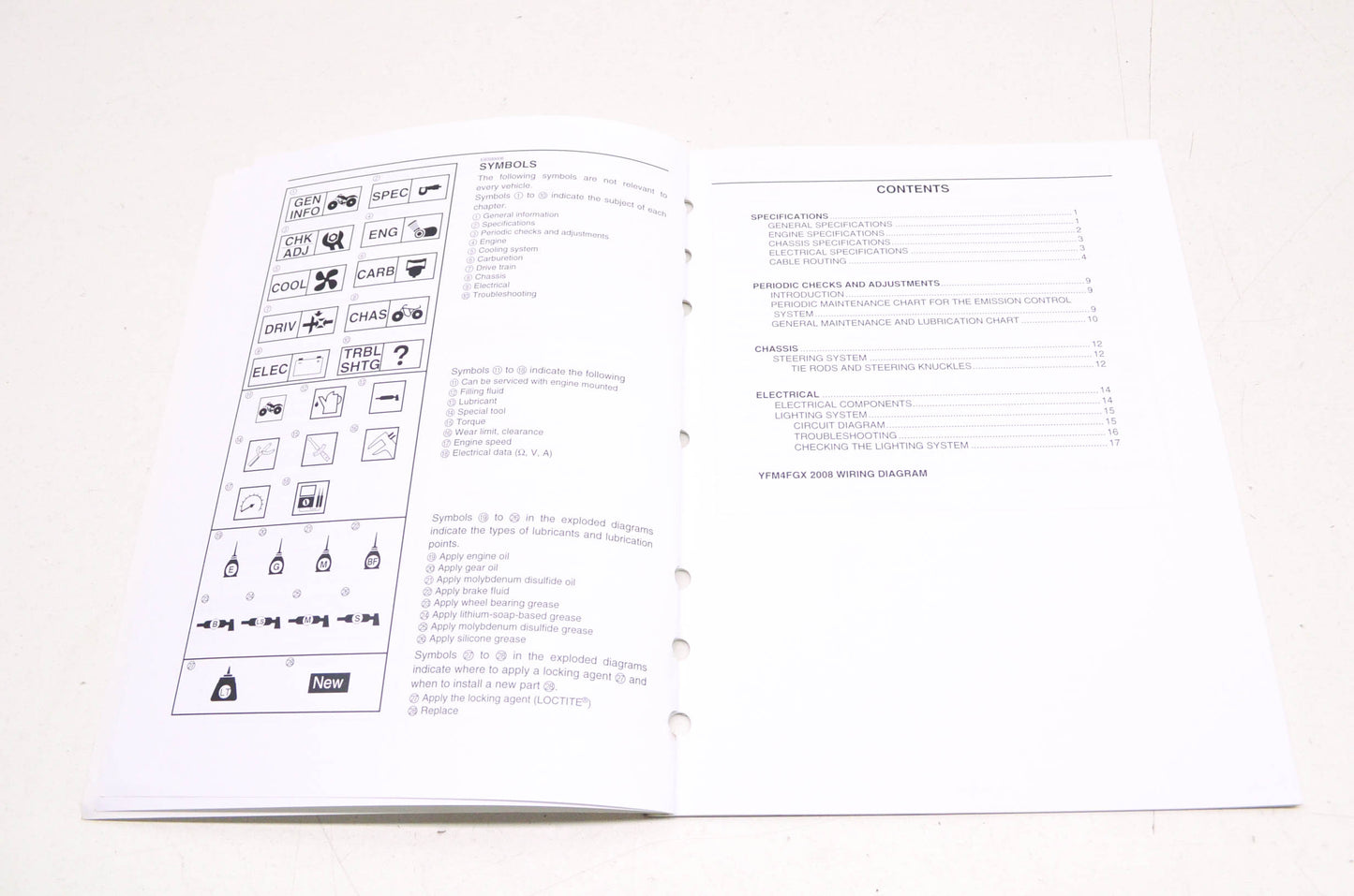 OEM Yamaha LIT-11616-21-45 Service Manual 08 GRIZZLY 400 YFM45 NOS