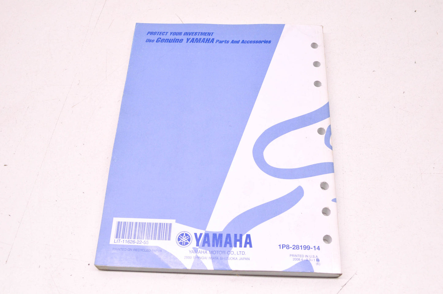 OEM Yamaha LIT-11626-22-55 Owner's Service Manual YZ250Y 2009