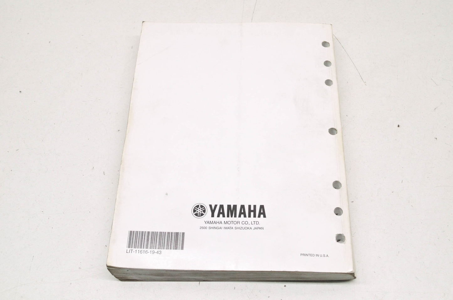 OEM Yamaha LIT-11616-19-43 Service Manual YXR45FAV
