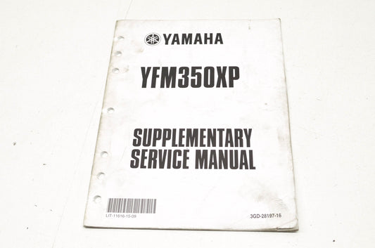 OEM Yamaha LIT-11616-15-09 YFM350XP-S Service Manual Supplement